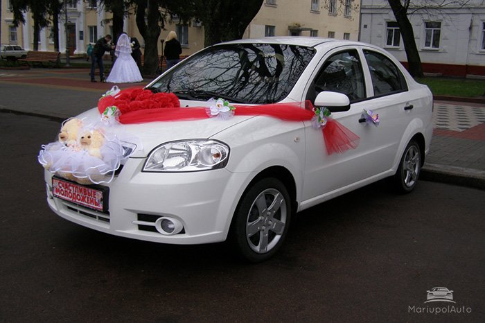 Аренда Chevrolet Aveo на свадьбу Мариуполь