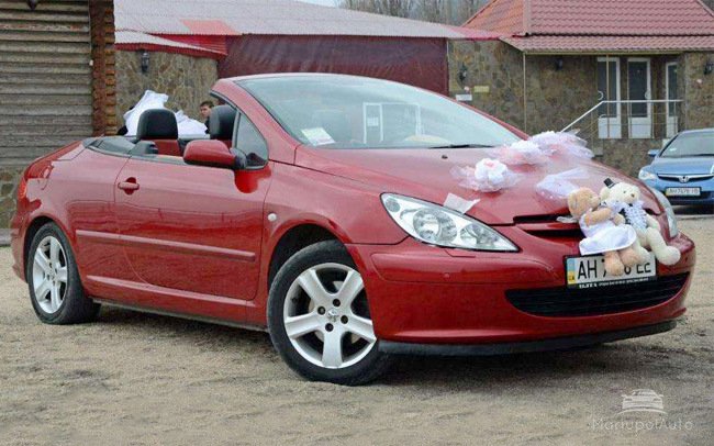 Аренда Кабриолет Peugeot 307 CC на свадьбу Мариуполь